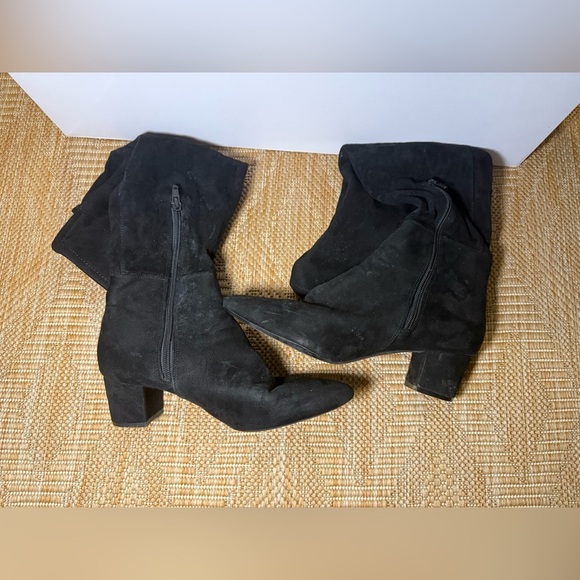 Rockport Women's Black Tall Suede Zip Up Boots,Heeled Boots,Size US 7 - Picture 9 of 9